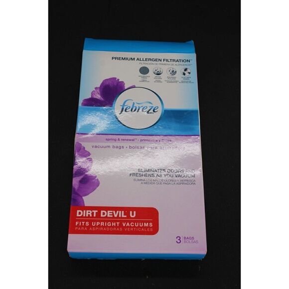 Febreze Allergen Filtration Upright Vacuum Bags, Spring & Renewal Scent, 2 In Bx - Picture 1 of 8